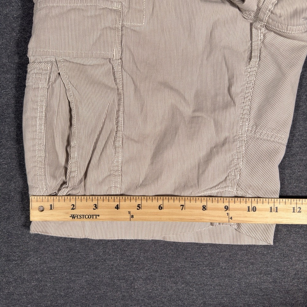 Polo Ralph Lauren Cargo Shorts Mens 30 Tan Stripe Cotton Utility Gorpcore Pony - Picture 10 of 10